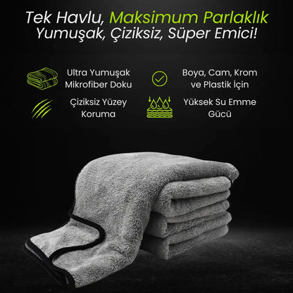 TemizVision™ - Mikrofiber Kurulama Havlusu