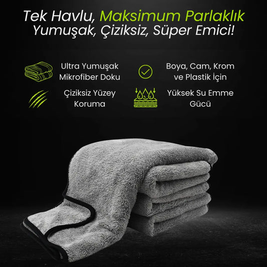 TemizVision™ - Mikrofiber Kurulama Havlusu